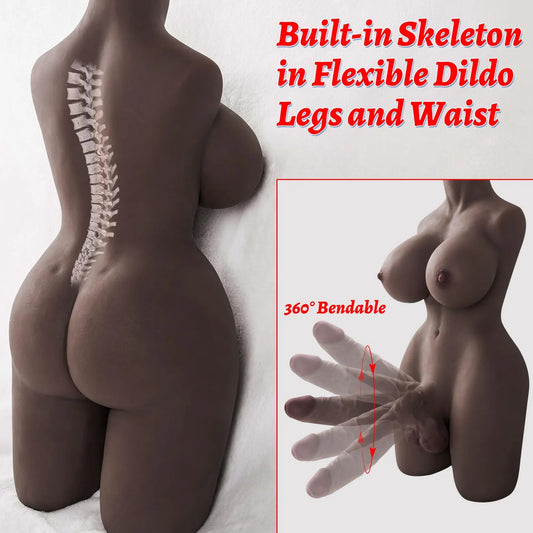 20.3 lb Unisex Transgender Sex Doll Torso with Penis and Anus