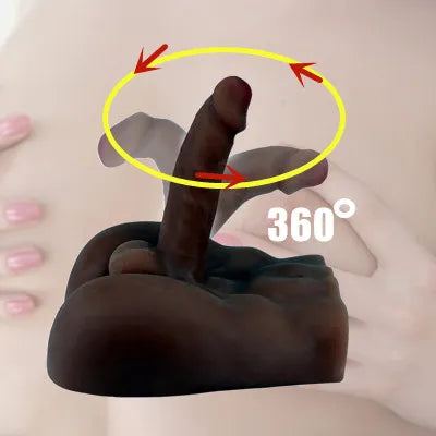 6.8LB Unisex Realistic Black Male Torso with 7.08" Artificial Penis