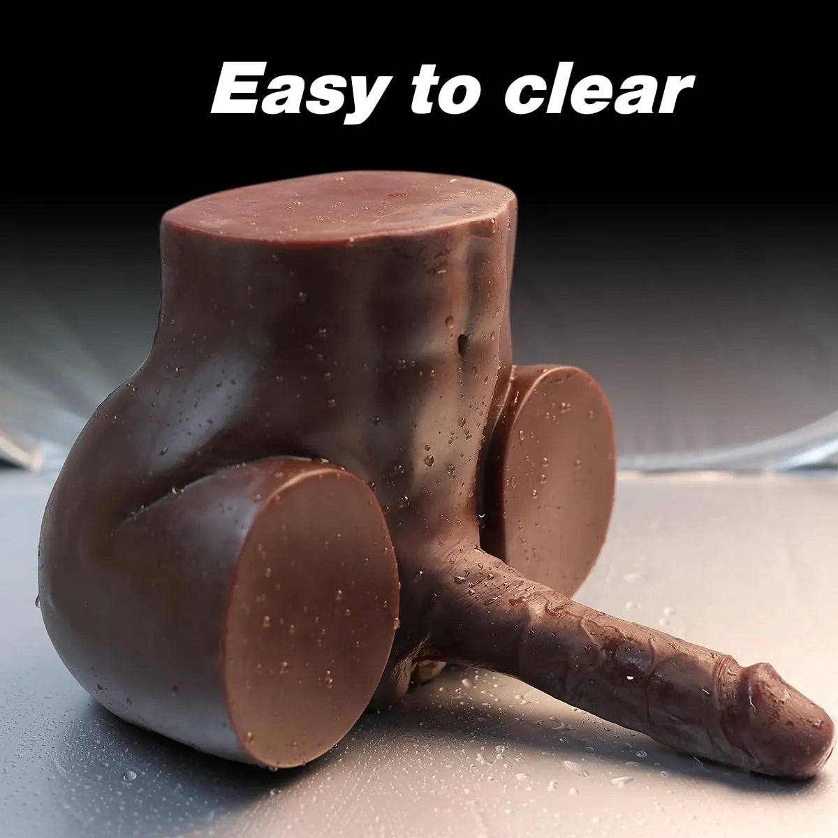 9.7BL Black Male Sex Doll, with Bendable Phallus