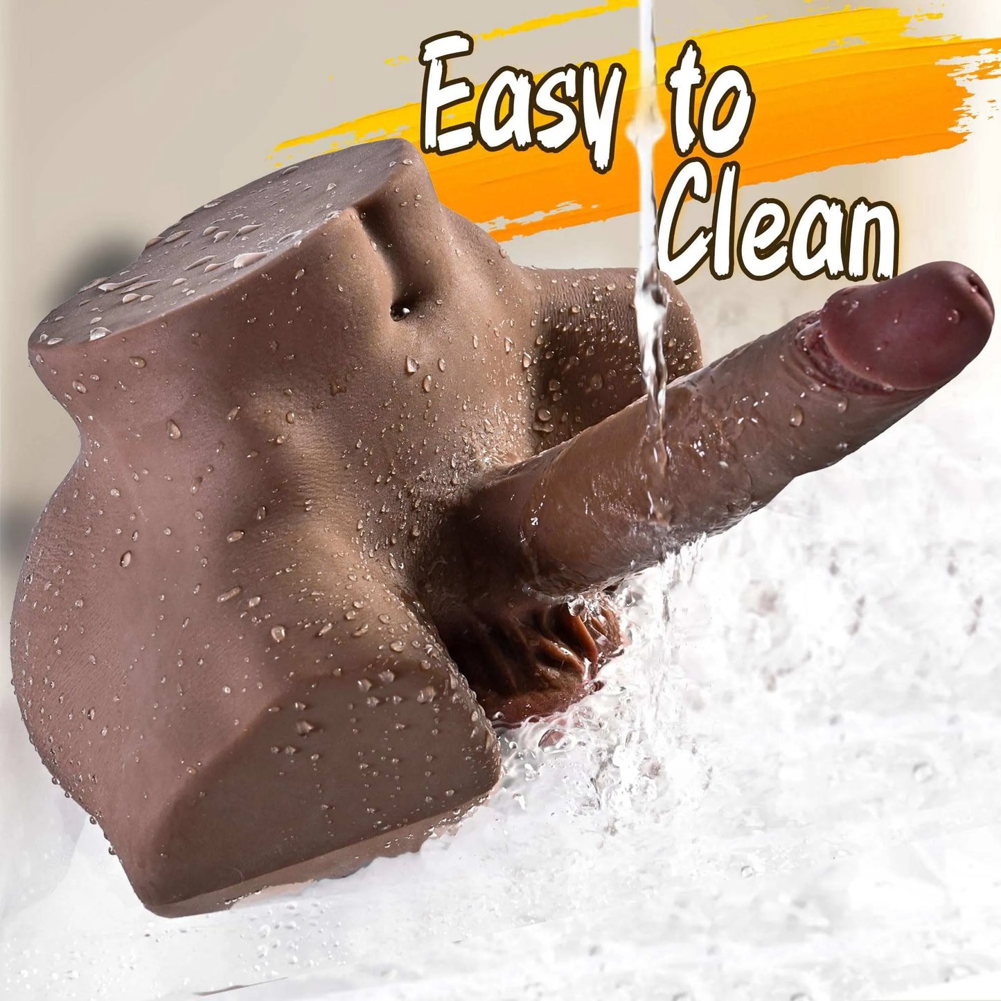 9 LB Unisex Black Sex Doll with 7.2 Flexible Realistic Penis