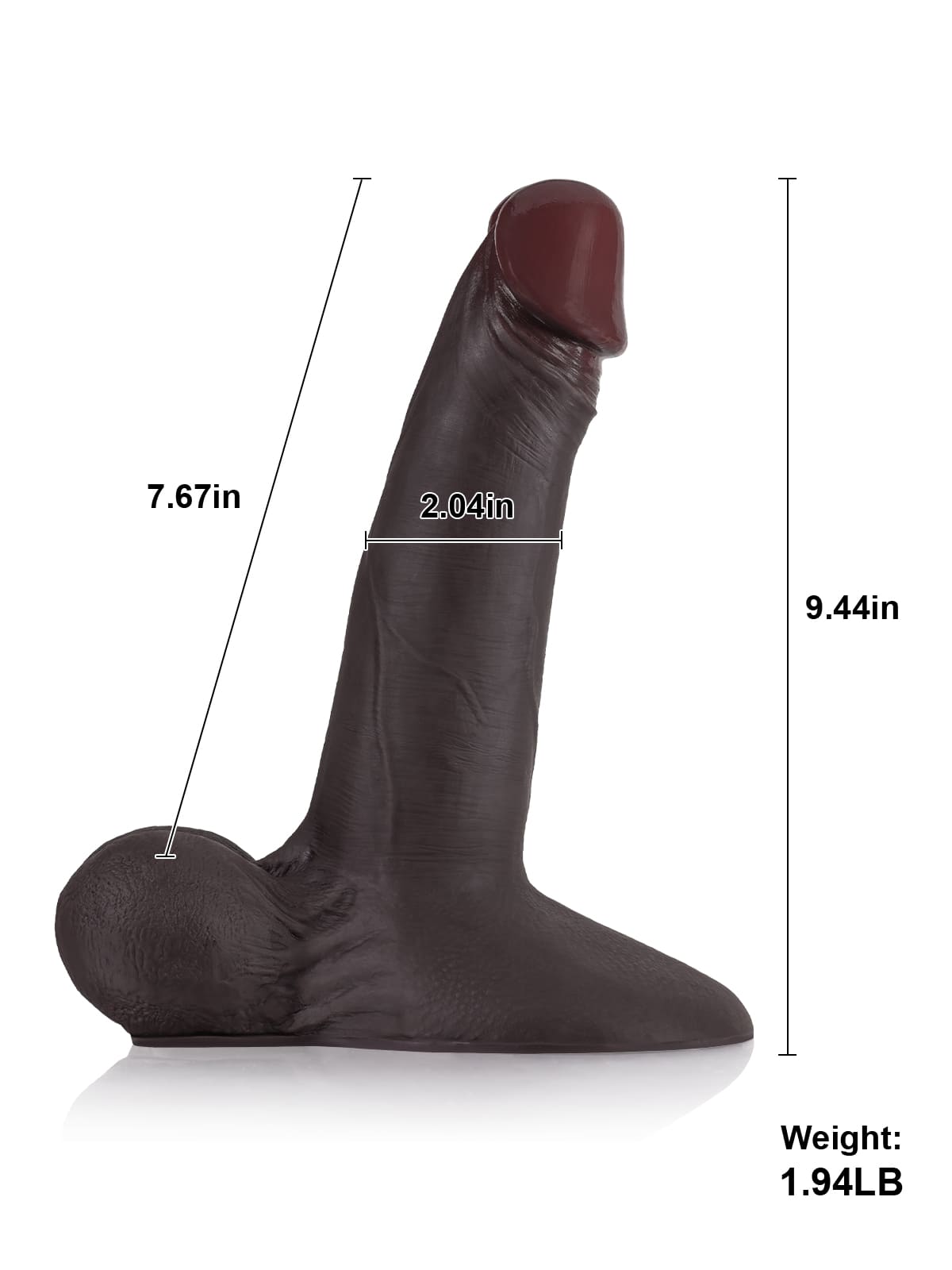 Kevin 9.44" x 2.04"Dual Density BBC Dildo
