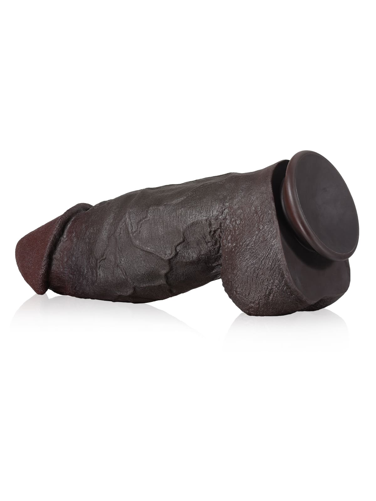 Damon 11" x 3.14" Soft Fat Black Dildo
