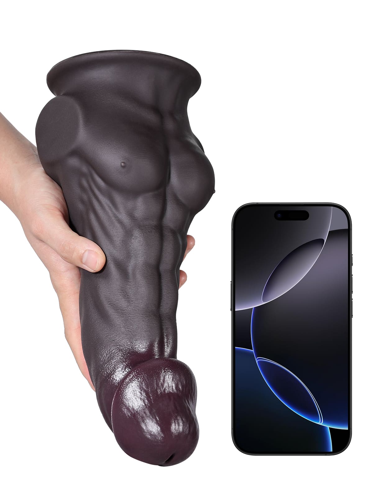 Black Dildo Silicone Hassan 11.02" x 2.55" (Large)