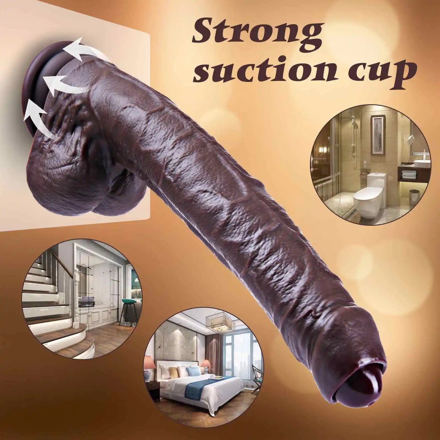 Lamar 10.4" x 1.7" Uncut Long Black Dildo – Deep & Fulfilling Experience