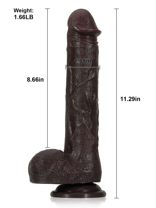 Thrusting Black Dildo Royce 11.29" x 1.88"