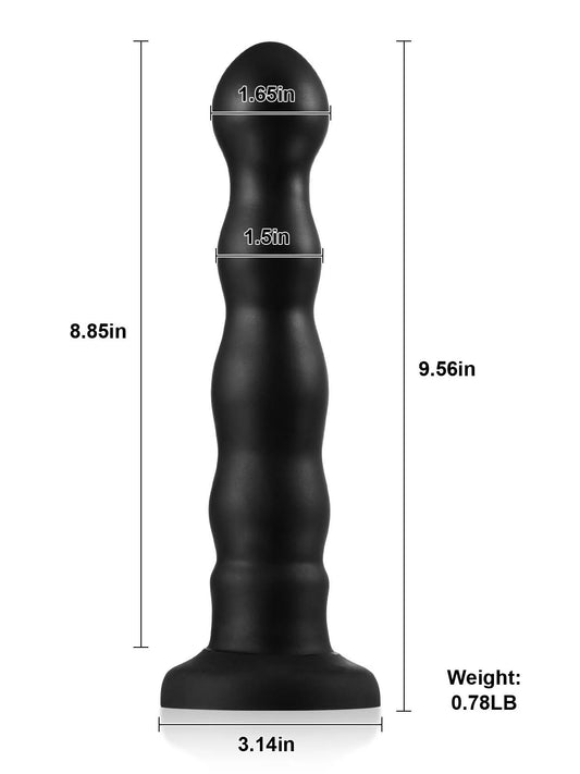 Rashawn 9.5" x 8.8" Anal Black Vibrating Dildo