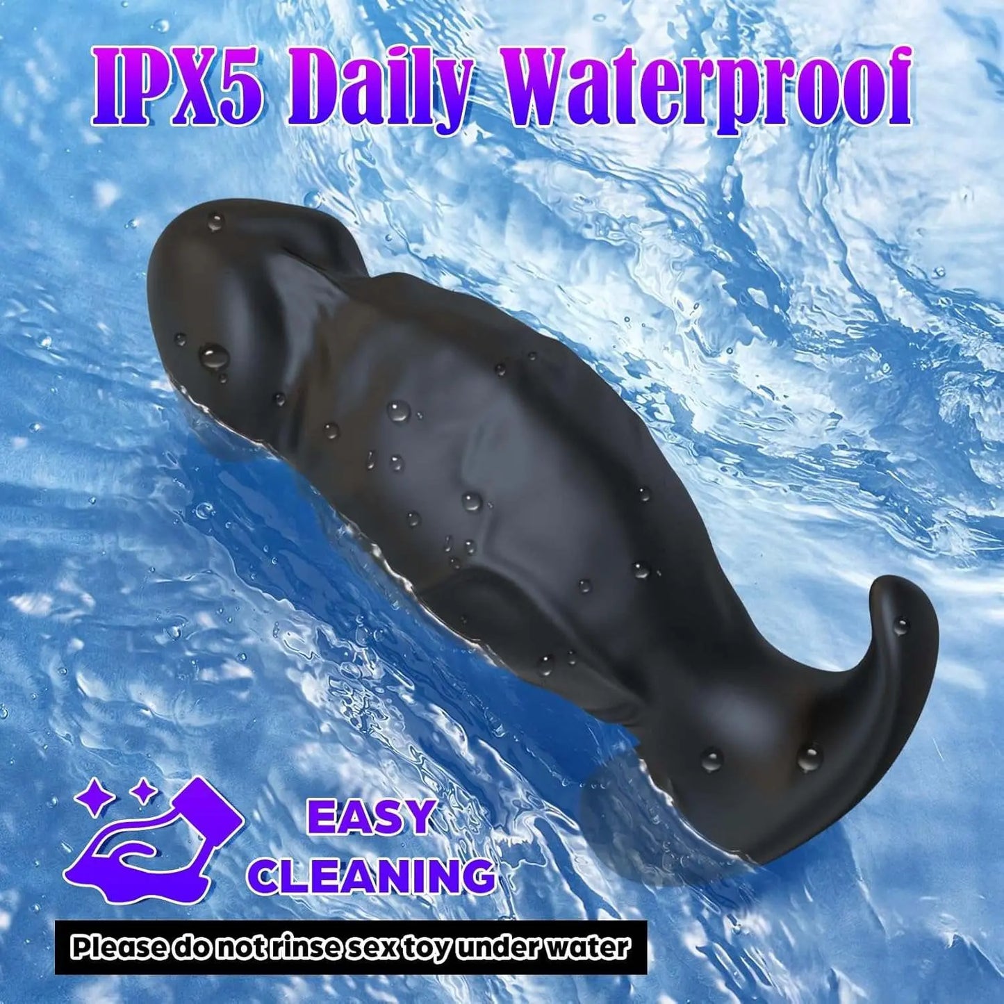 Ricky 3.9" X 1.3" Black Soft Dildo Butt Plug