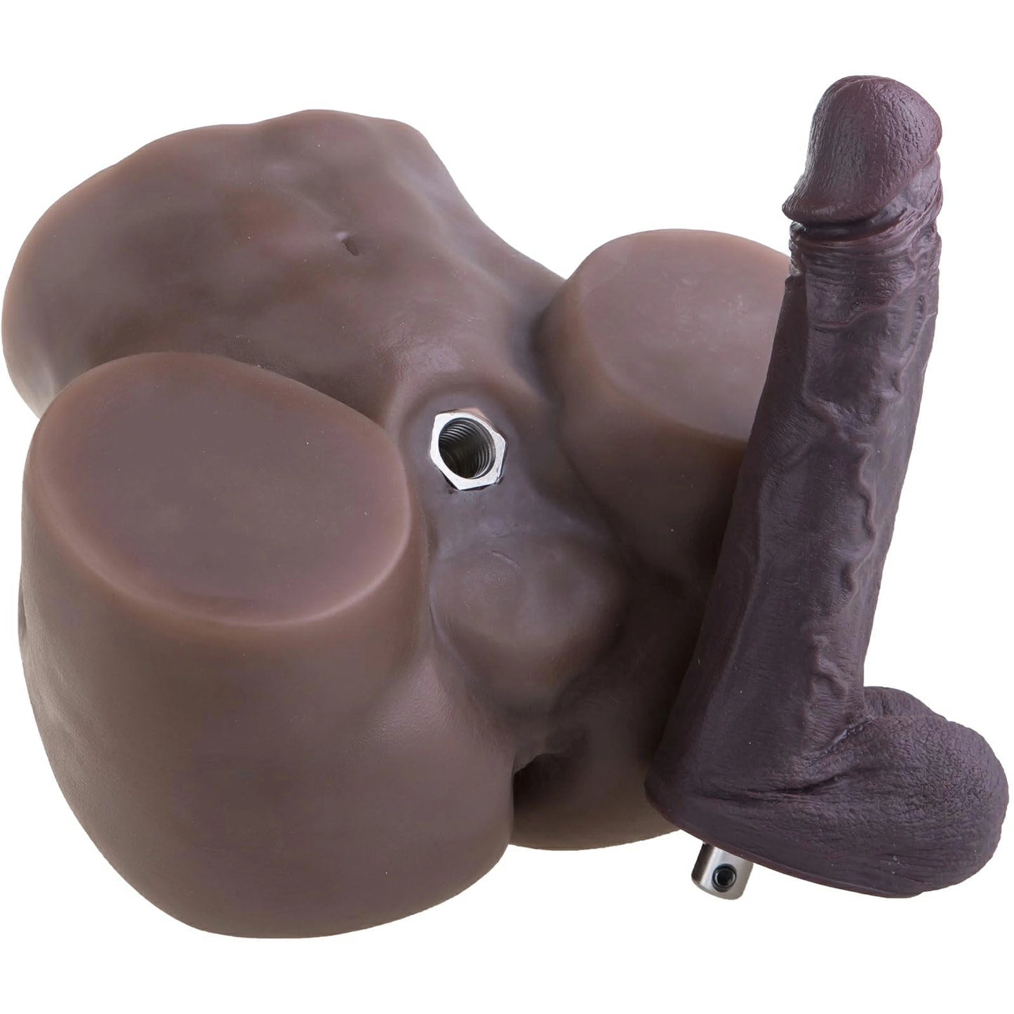 Allen 10 lb Realistic Black Dildo Torso with 7" Detachable Dildo