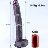 Andre 16.5" x 1.9" Extra-Long Black Dildo for Expert Players