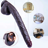 Andre 16.5" x 1.9" Extra-Long Black Dildo for Expert Players