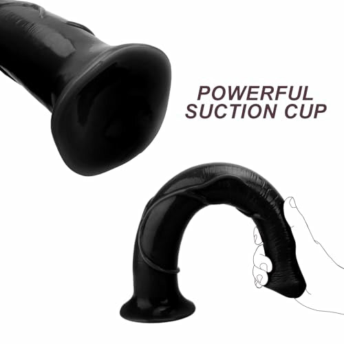 Atlas 15.7" x 2.5" Realistic Horse Dildo XXXL Long Black with Suction Base