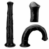 Atlas 15.7" x 2.5" Realistic Horse Dildo XXXL Long Black with Suction Base