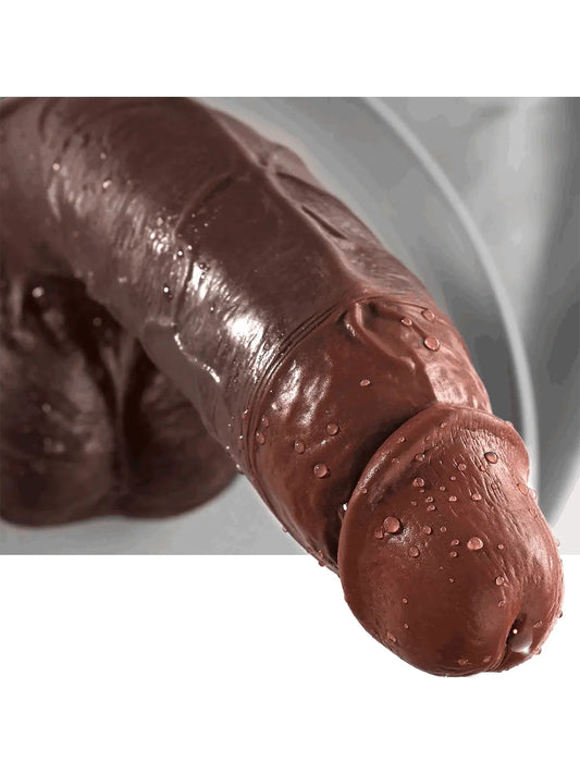 Brian 10.4" x 2.1" Large Realistic Soft Black Dildo · BBC Dildo