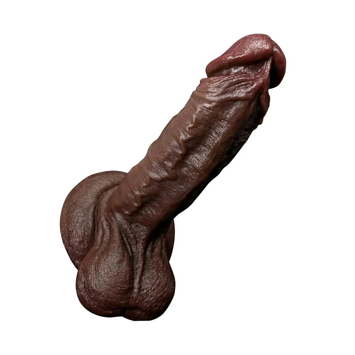 Burks 9.4" x 2" Realistic Black Dildo with Pronounced Veins