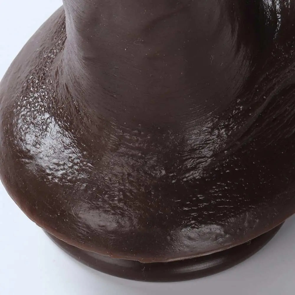 Cabien 8.26" x 1.49" Soft Skin Black Dildo with Balls