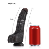 Cameron 9.4" x 2" Realistic Black Dildo for Targeted G-Spot & P-Spot