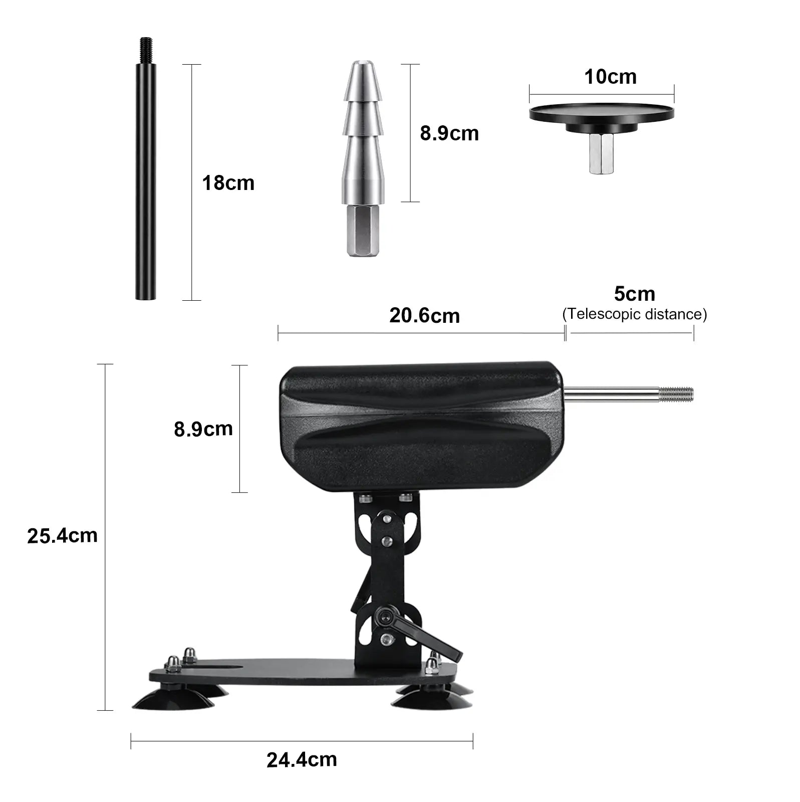 Compact Thrusting Sex Machine with Vac-U-Lock & Suction Base