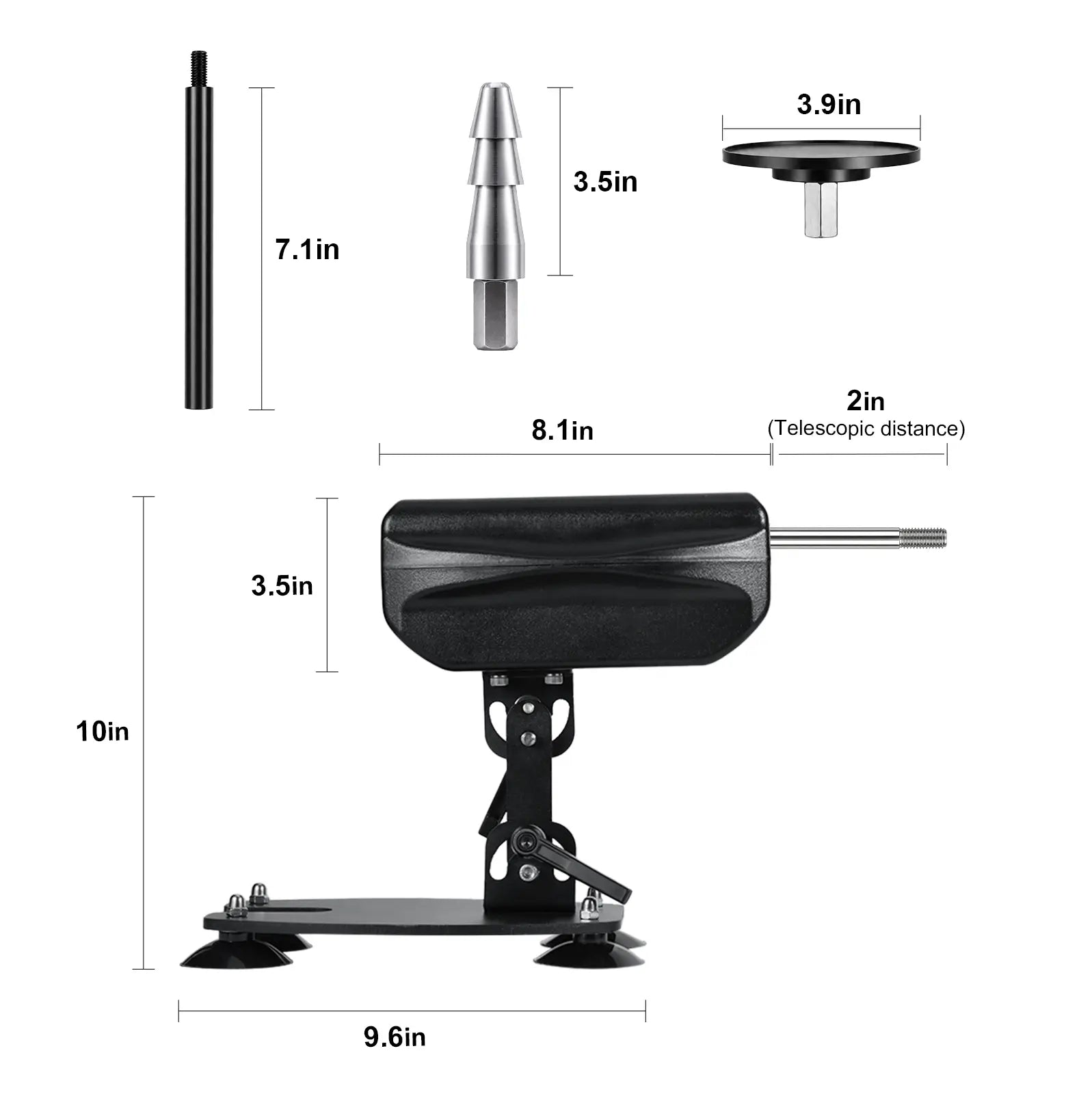 Compact Thrusting Sex Machine with Vac-U-Lock & Suction Base