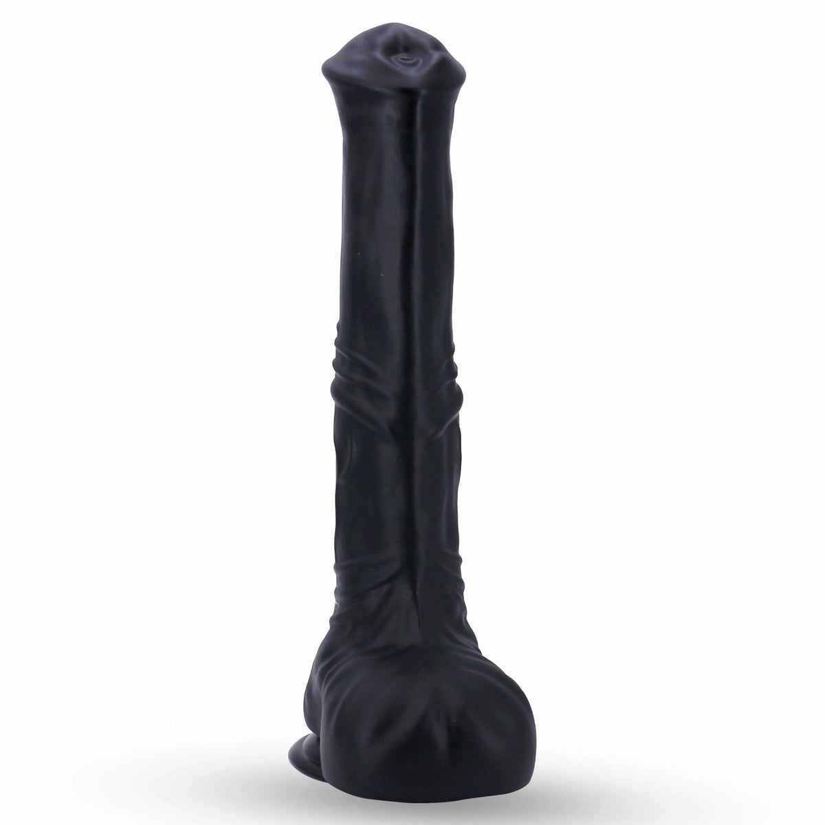 Cyprian 12.5" x 2.4" Huge Flexible Silicone Black Horse Dildo