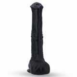 Cyprian 12.5" x 2.4" Huge Flexible Silicone Black Horse Dildo