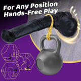 Cyprian 12.5" x 2.4" Huge Flexible Silicone Black Horse Dildo