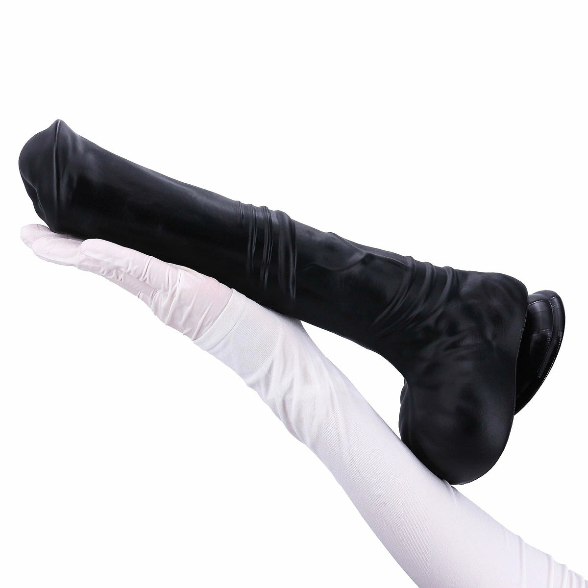 Cyprian 12.5" x 2.4" Huge Flexible Silicone Black Horse Dildo