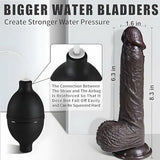 Cyrus 8.3" Realistic Squirting Black Dildo with Suction Base for Cum Play