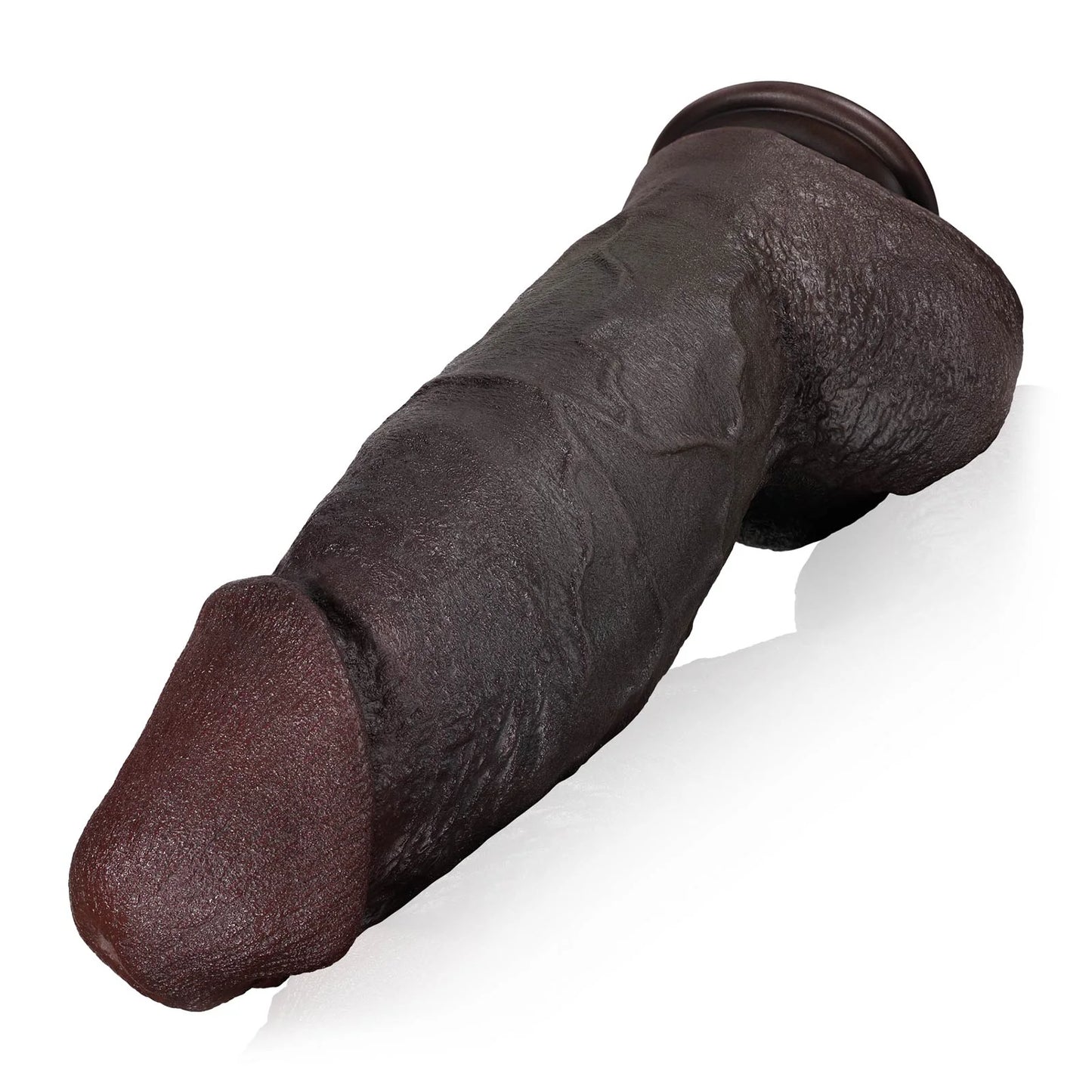 Damon 11" x 3.1" Thick Black Dildo for Intense Stretching