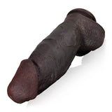 Damon 11" x 3.1" Thick Black Dildo for Intense Stretching
