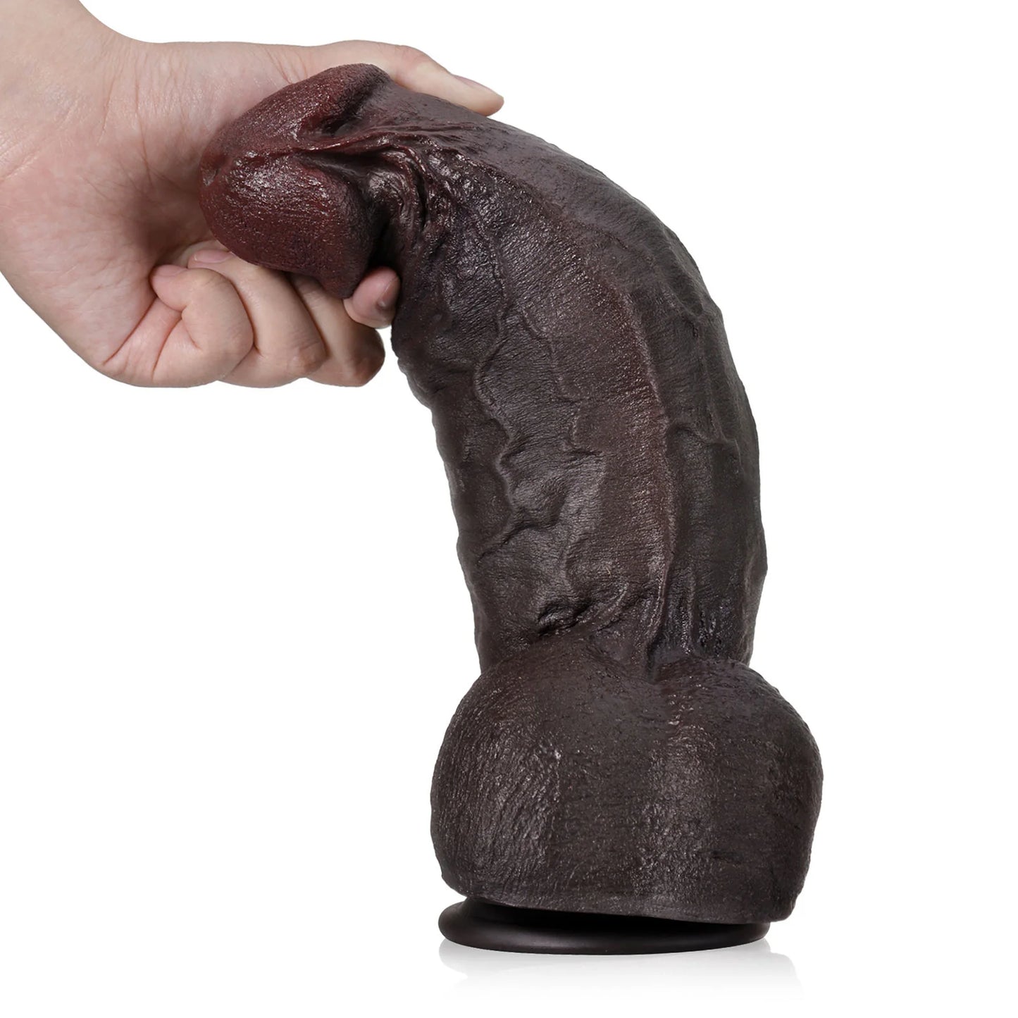 Damon 11" x 3.1" Thick Black Dildo for Intense Stretching
