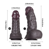 Darren 8" x 2.2" Thick Black Dildo with Powerful Appearance