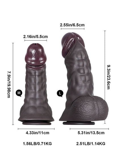 Silicone Dildo Black Darren 9.3" x 2.55" （Large)