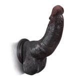 Dave 7.8" x 1.7" Textured Realistic Black Dildo for Beginners