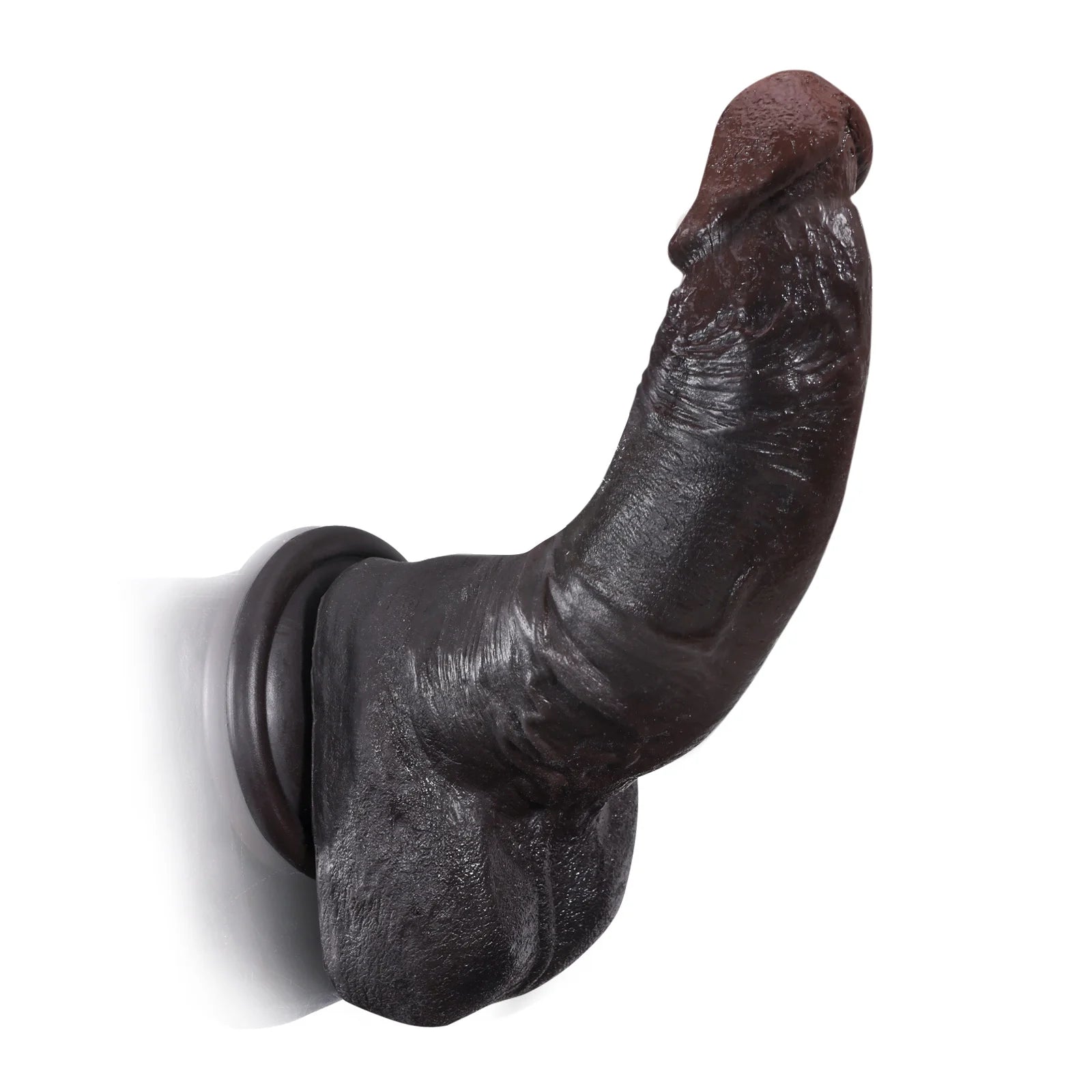 Dave 7.8" x 1.7" Textured Realistic Black Dildo for Beginners
