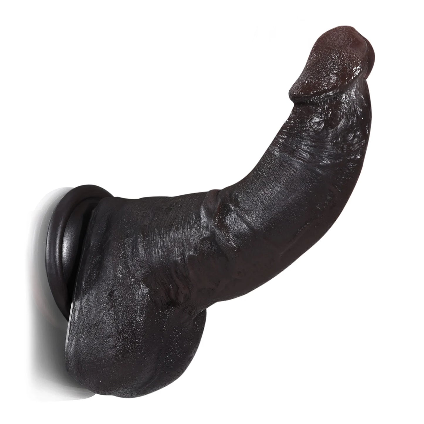 Dave 7.8" x 1.7" Textured Realistic Black Dildo for Beginners