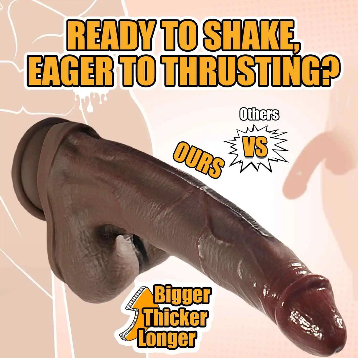 Davidson 10" x 2" Realistic Texture & Lifelike Soft Black Dildo