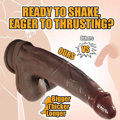 Davidson 10" x 2" Realistic Texture & Lifelike Soft Black Dildo