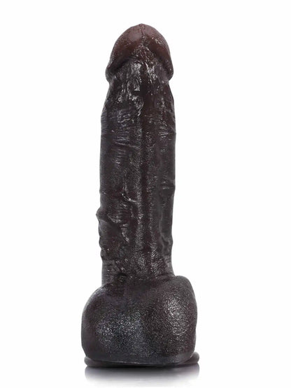 Davs 7.2" x 1.6" Realistic Soft Black Like Dildo for Beginner