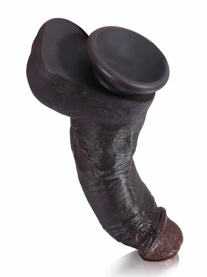 Davs 7.2" x 1.6" Realistic Soft Black Like Dildo for Beginner