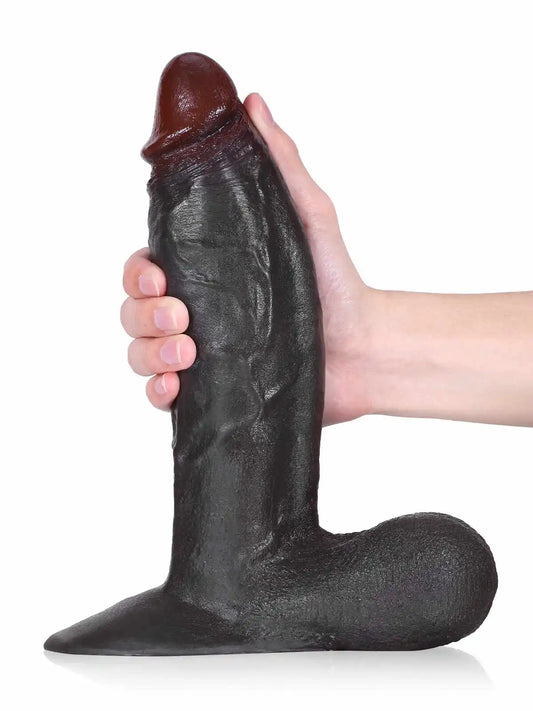 Deku 10.2” x 2.8” Extra-Thick Dildo with Swinging Balls and Suction U-Lock