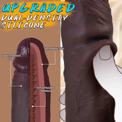 Brook 10.4" x 2" Large Sliding Skin BBC Dildo with Flexible, Bendable Core
