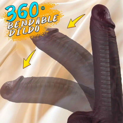 Brook 10.4" x 2" Large Sliding Skin BBC Dildo with Flexible, Bendable Core