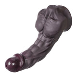 Dennis Large 10.2" x 2.2" Big Black Dildo with Sculpted Pecs