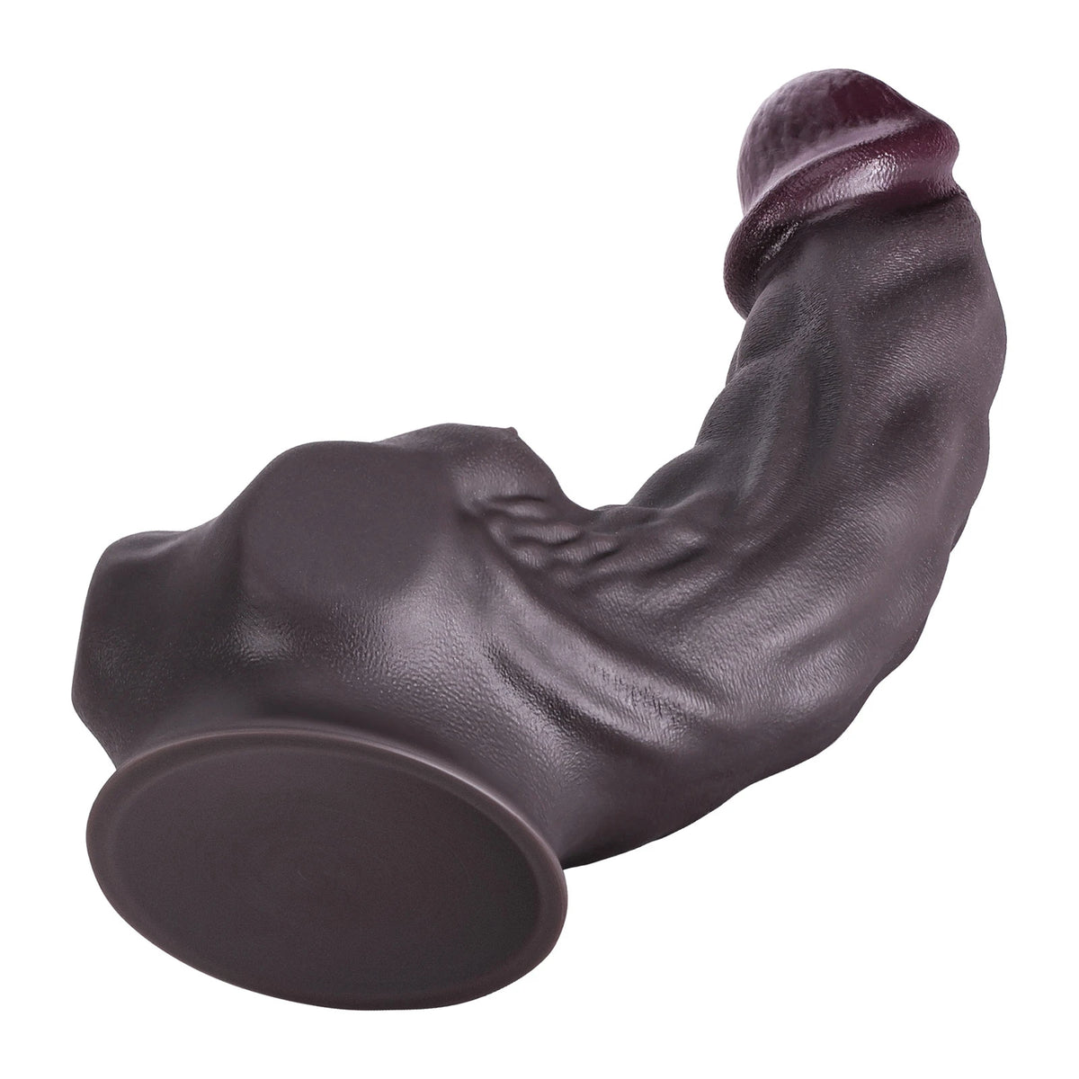 Dennis Small 6.9" x 1.6" Black Silicone Dildo with Sculpted Pecs