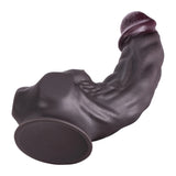 Dennis Small 6.9" x 1.6" Black Silicone Dildo with Sculpted Pecs