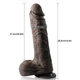 Didier 10.4" x 2" Quiet Black Thrusting Dildo with 7 Thrust & 3 Vibration Modes