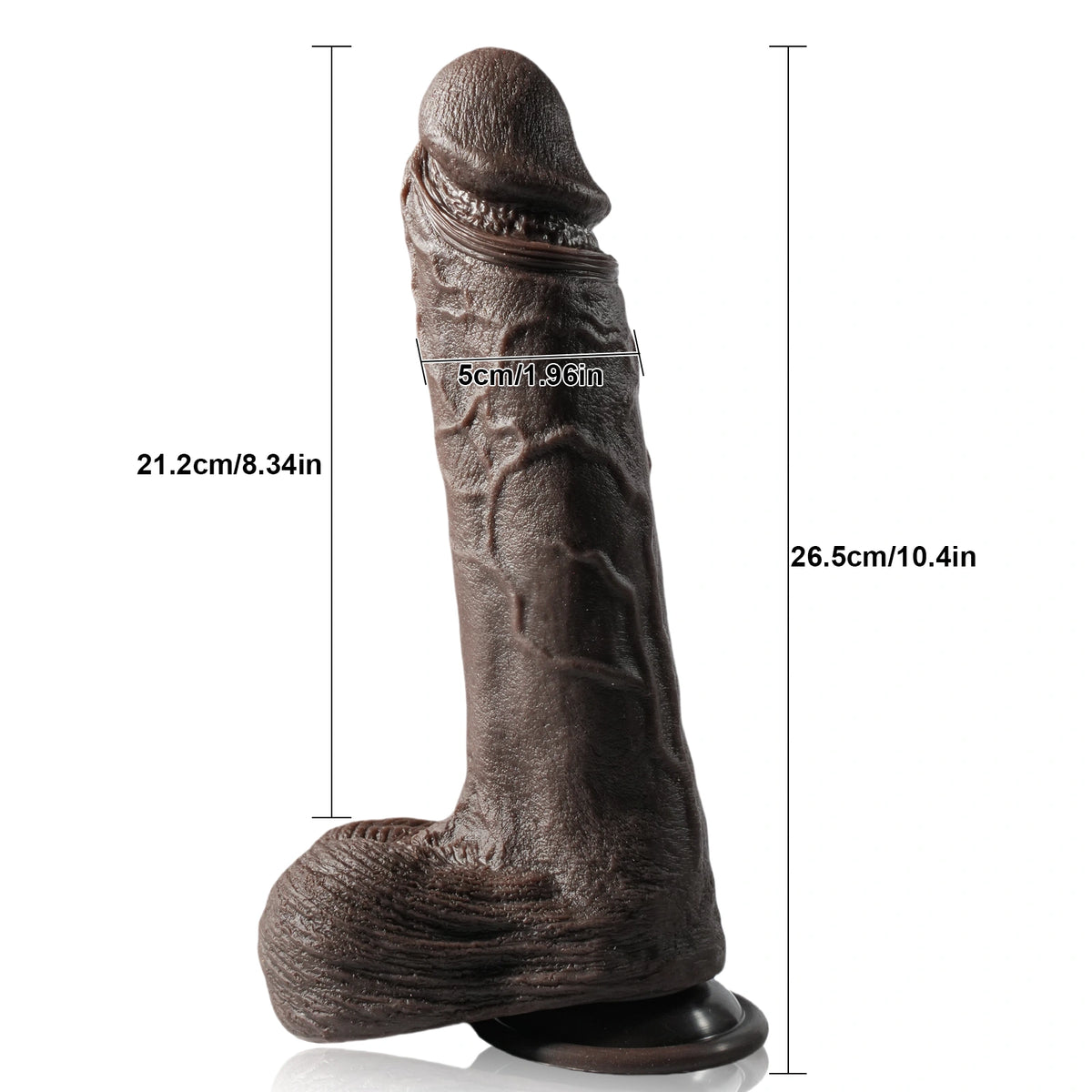 Didier 10.4" x 2" Quiet Black Thrusting Dildo with 7 Thrust & 3 Vibration Modes