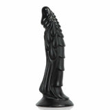 Draco 9.45" x 1.77" Fantasy Dragon Textured Black Dildo with Suction Base