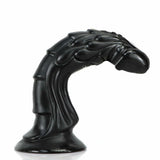 Draco 9.45" x 1.77" Fantasy Dragon Textured Black Dildo with Suction Base