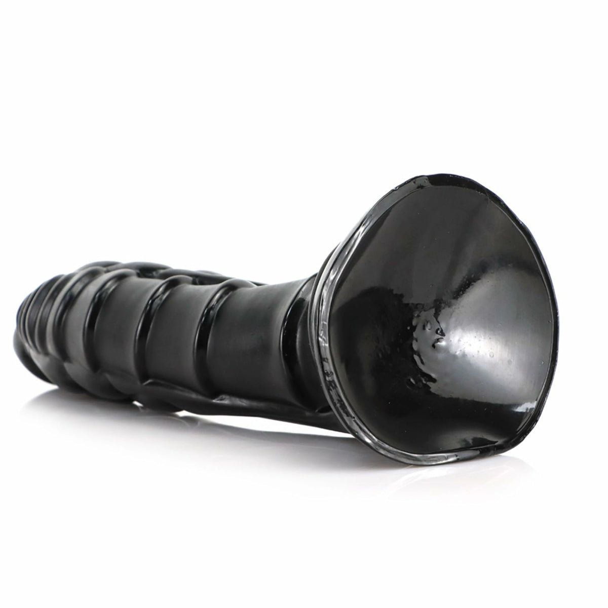 Draco 9.45" x 1.77" Fantasy Dragon Textured Black Dildo with Suction Base